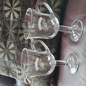 Bailey's Coffee Pedestal Mugs EUC